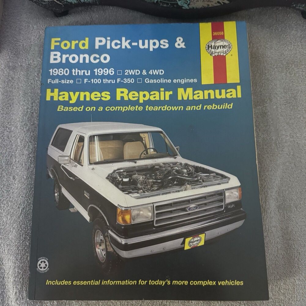 Haynes, 36058, Ford Pick-ups and Bronco 1980 - 1996